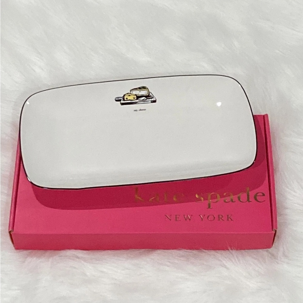 KATE SPADE LENOX HORS D’OEUVRES TRAY Concord Square CAUSE A STIR damaged box